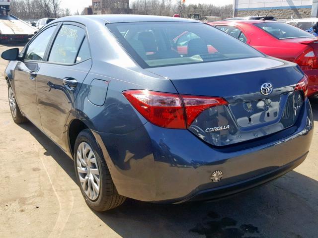 2T1BURHE0HC907835 - 2017 TOYOTA COROLLA L BLUE photo 3