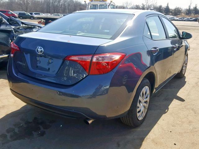 2T1BURHE0HC907835 - 2017 TOYOTA COROLLA L BLUE photo 4