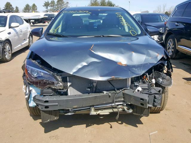 2T1BURHE0HC907835 - 2017 TOYOTA COROLLA L BLUE photo 9