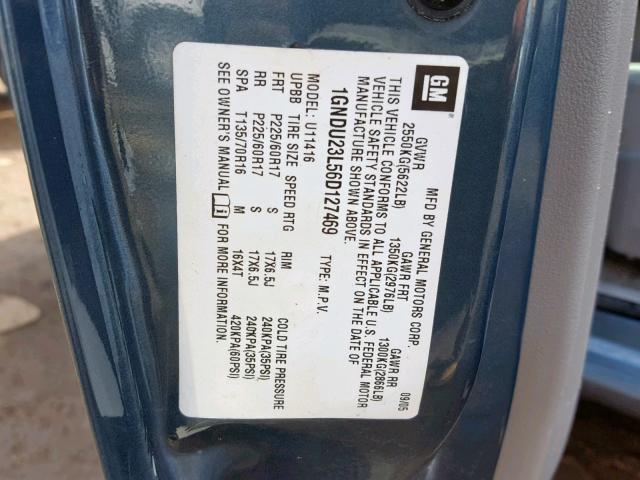 1GNDU23L56D127469 - 2006 CHEVROLET UPLANDER L 绿色 照片 10