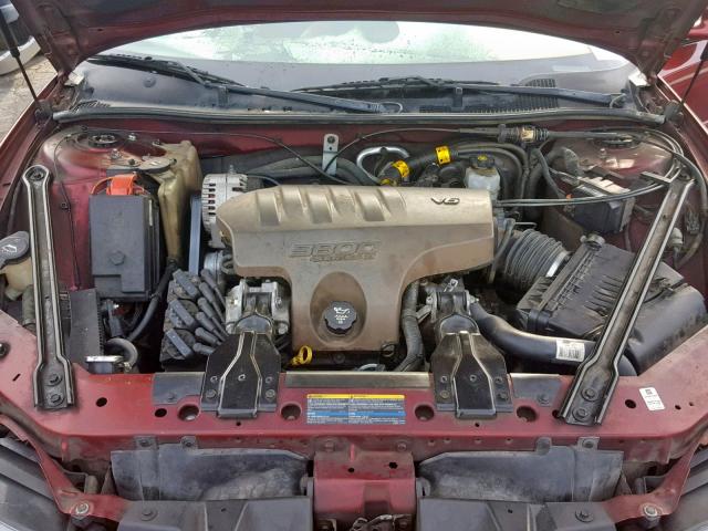 1G2WP52K83F178147 - 2003 PONTIAC GRAND PRIX 勃艮第红 照片 7