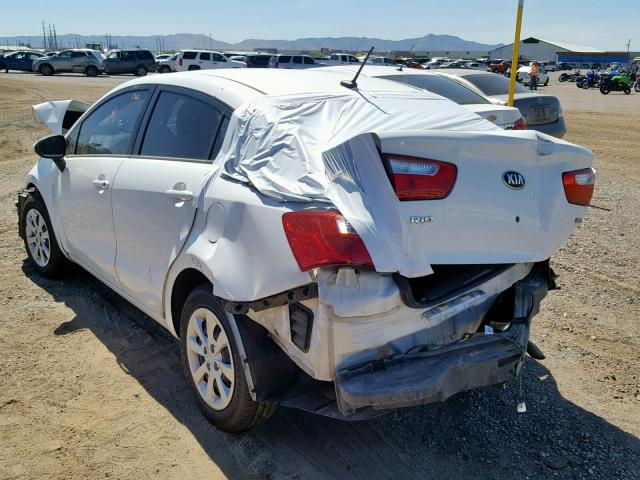 KNADM4A38G6572721 - 2016 KIA RIO LX WHITE photo 3