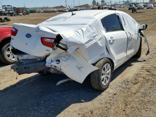 KNADM4A38G6572721 - 2016 KIA RIO LX WHITE photo 4