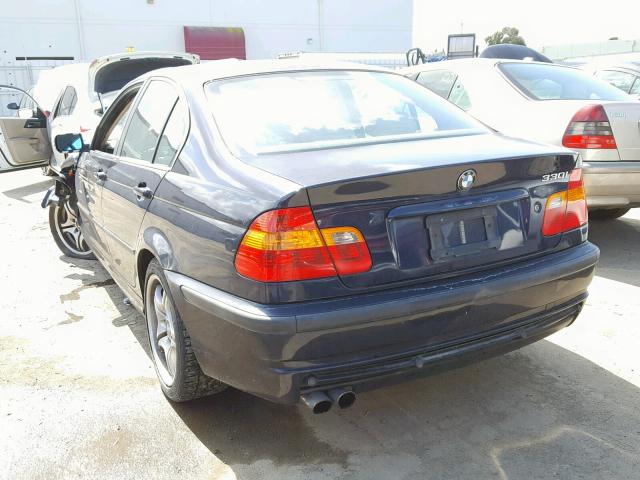 WBAEV53473KM03899 - 2003 BMW 330 I BLUE photo 3