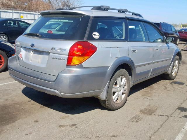 4S4BP62C257351050 - 2005 SUBARU LEGACY OUT SILVER photo 4