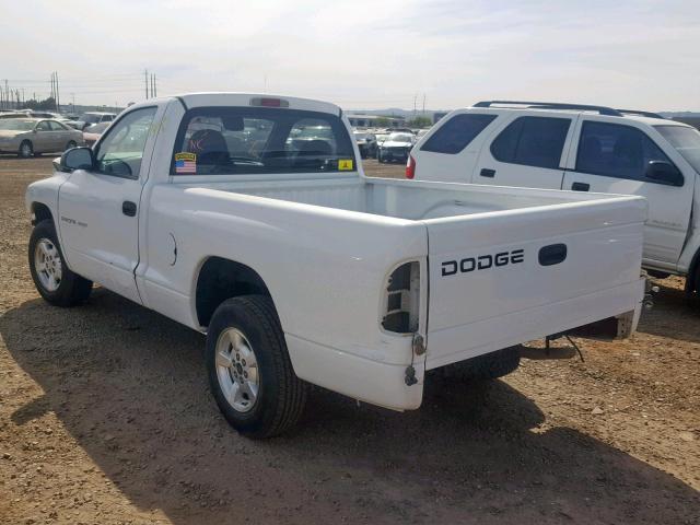 1B7FL36X02S587623 - 2002 DODGE DAKOTA SPO WHITE photo 3