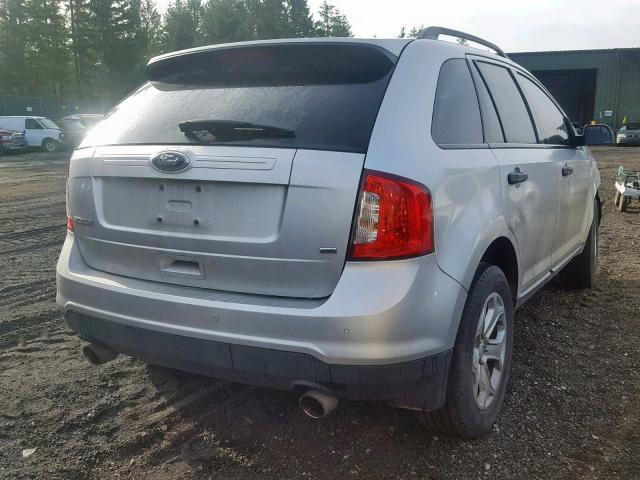 2FMDK4GC2EBB66508 - 2014 FORD EDGE SE SILVER photo 4