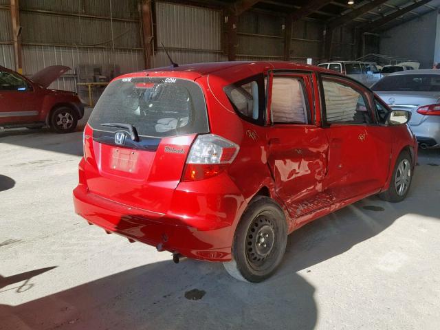 JHMGE8H31BS008496 - 2011 HONDA FIT RED photo 4