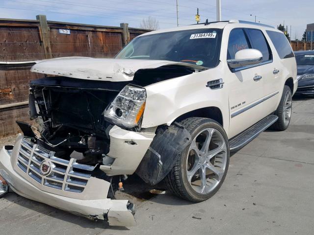 1GYS4HEF6BR237433 - 2011 CADILLAC ESCALADE E WHITE photo 2