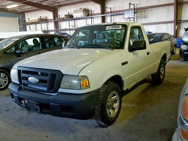 1FTYR10D77PA26257 - 2007 FORD RANGER WHITE photo 2