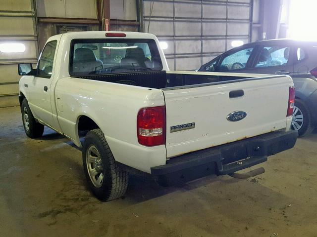 1FTYR10D77PA26257 - 2007 FORD RANGER WHITE photo 3