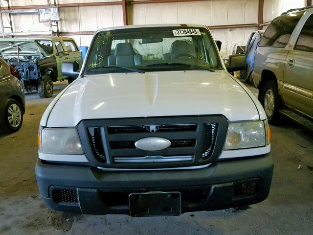 1FTYR10D77PA26257 - 2007 FORD RANGER WHITE photo 9