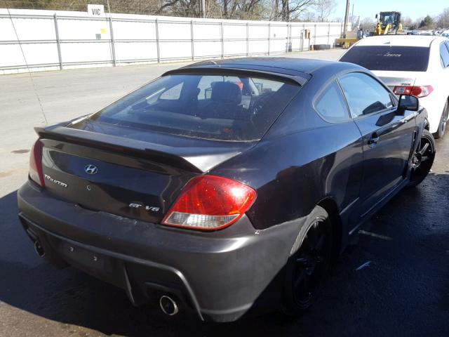 KMHHN65F56U199273 - 2006 HYUNDAI TIBURON GT BLACK photo 4