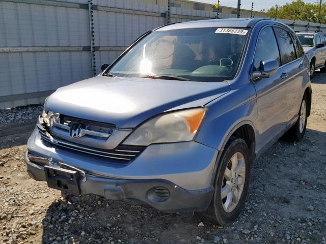 JHLRE48767C039088 - 2007 HONDA CR-V EXL BLUE photo 2