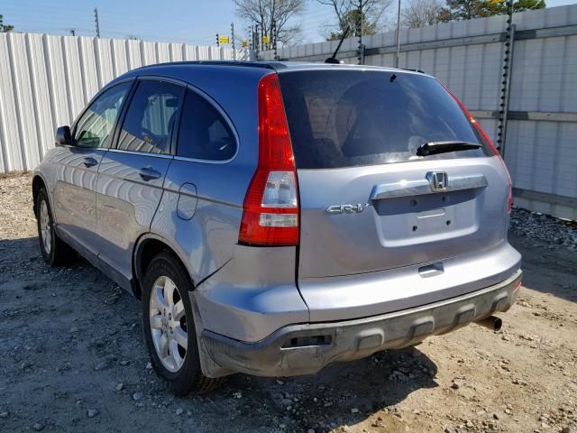 JHLRE48767C039088 - 2007 HONDA CR-V EXL BLUE photo 3