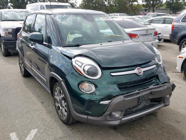 ZFBCFADH1EZ005327 - 2014 FIAT 500L TREKK GREEN photo 1