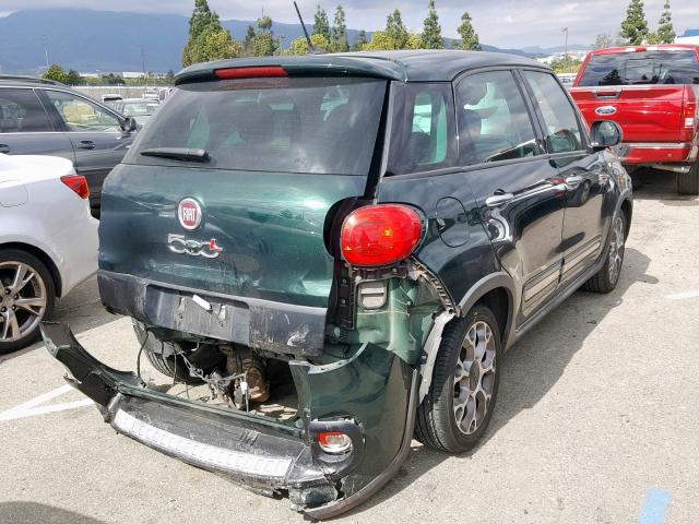 ZFBCFADH1EZ005327 - 2014 FIAT 500L TREKK GREEN photo 4