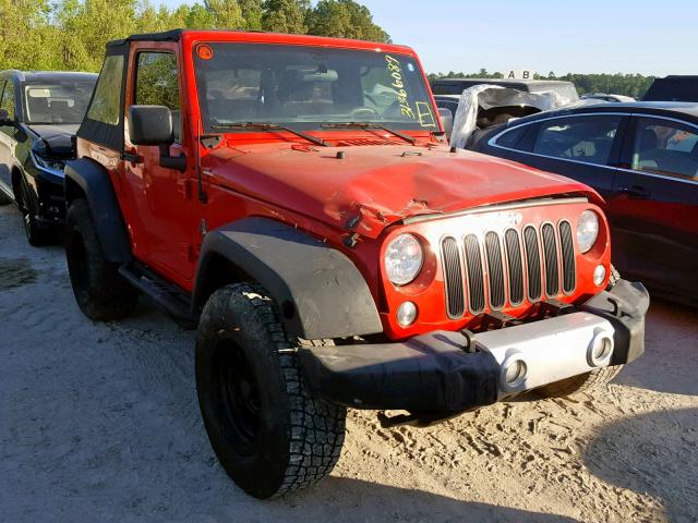 1C4AJWAG6FL569877 - 2015 JEEP WRANGLER S RED photo 1