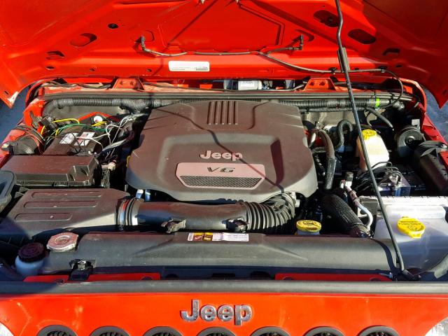 1C4AJWAG6FL569877 - 2015 JEEP WRANGLER S RED photo 7