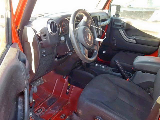 1C4AJWAG6FL569877 - 2015 JEEP WRANGLER S RED photo 9