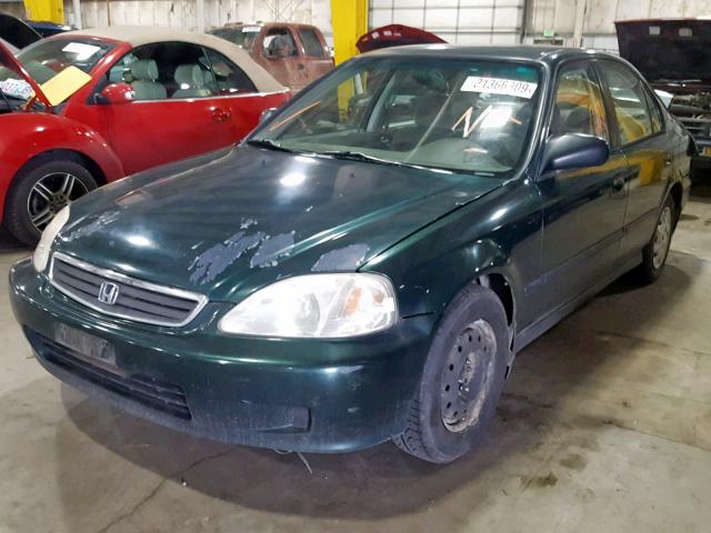 1HGEJ652XXL005362 - 1999 HONDA CIVIC DX GREEN photo 2