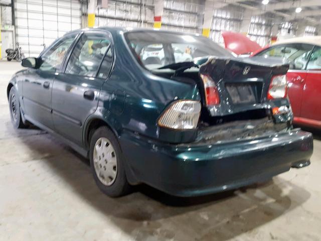 1HGEJ652XXL005362 - 1999 HONDA CIVIC DX GREEN photo 3