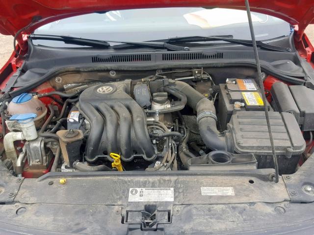 3VW1K7AJ5FM311988 - 2015 VOLKSWAGEN JETTA BASE Կարմիր լուսանկար 7