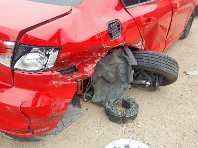 3VW1K7AJ5FM311988 - 2015 VOLKSWAGEN JETTA BASE Կարմիր լուսանկար 9
