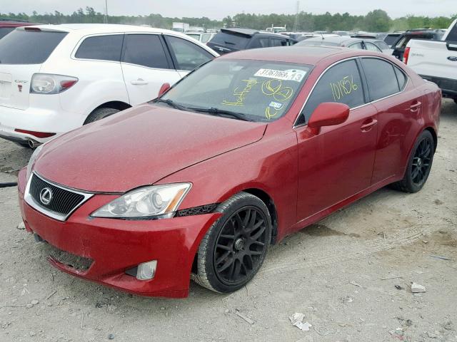 JTHBK262585079377 - 2008 LEXUS IS 250 RED photo 2