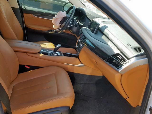 5UXKU2C59F0F95280 - 2015 BMW X6 XDRIVE3 WHITE photo 5