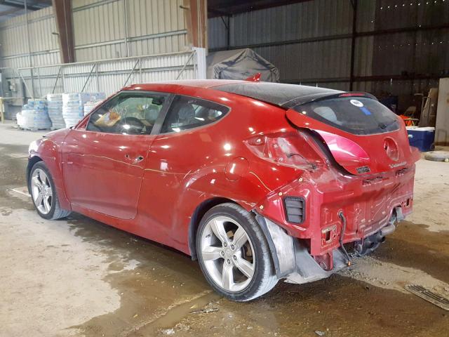 KMHTC6AD4EU212548 - 2014 HYUNDAI VELOSTER RED photo 3