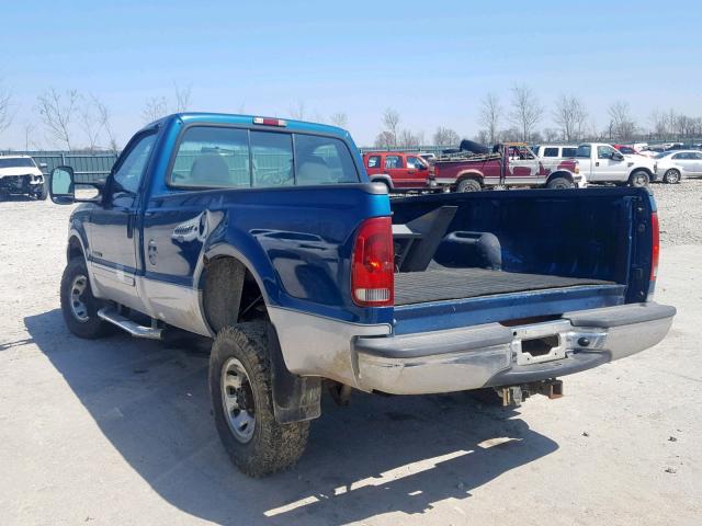 1FTSF31F52EB88578 - 2002 FORD F350 SRW S BLUE photo 3