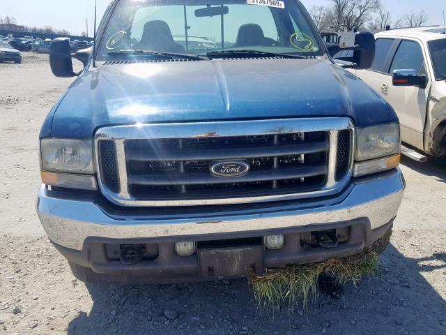 1FTSF31F52EB88578 - 2002 FORD F350 SRW S BLUE photo 9