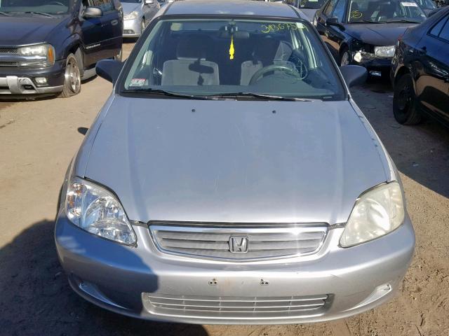 2HGEJ6616YH518564 - 2000 HONDA CIVIC BASE GRAY photo 9