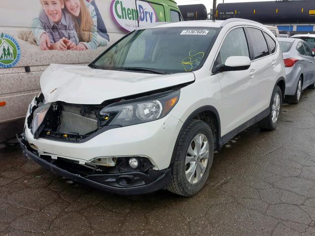 5J6RM4H77EL099386 - 2014 HONDA CR-V EXL WHITE photo 2