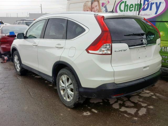 5J6RM4H77EL099386 - 2014 HONDA CR-V EXL WHITE photo 3