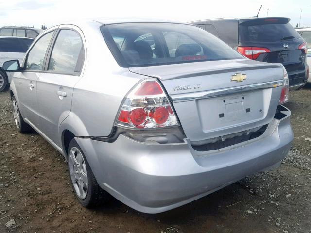 KL1TG5DE7BB176313 - 2011 CHEVROLET AVEO LT SILVER photo 3