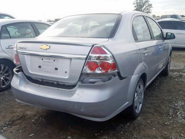 KL1TG5DE7BB176313 - 2011 CHEVROLET AVEO LT SILVER photo 4