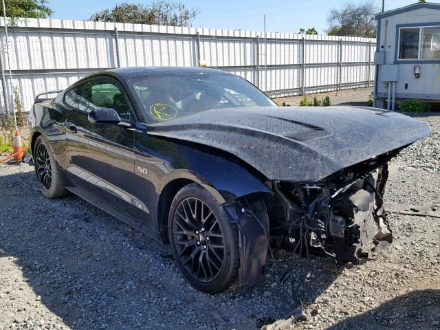 1FA6P8CF6J5109125 - 2018 FORD MUSTANG GT BLACK photo 1