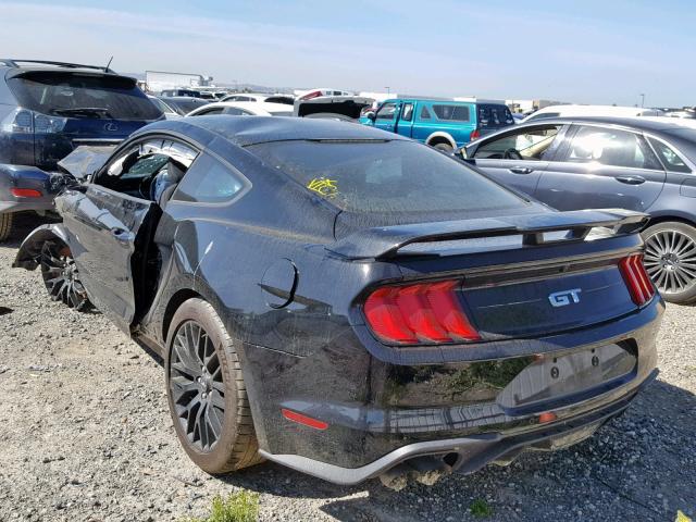 1FA6P8CF6J5109125 - 2018 FORD MUSTANG GT BLACK photo 3