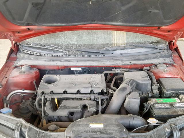 KNAFU4A24B5413788 - 2011 KIA FORTE EX RED photo 7