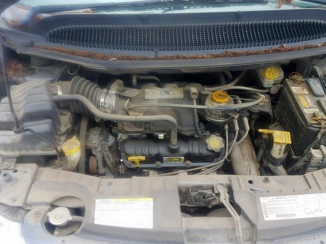 1C4GJ45392B629205 - 2002 CHRYSLER VOYAGER LX BLUE photo 7