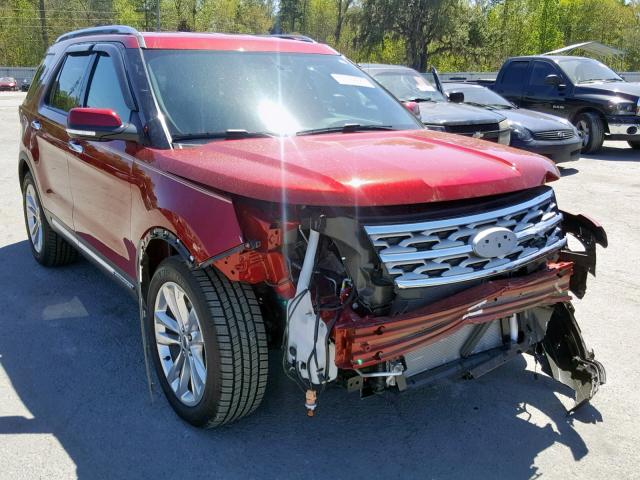 1FM5K7F83JGA12203 - 2018 FORD EXPLORER L RED photo 1