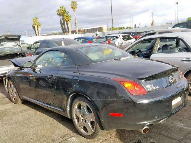 JTHFN48Y450067560 - 2005 LEXUS SC 430 BLACK photo 3