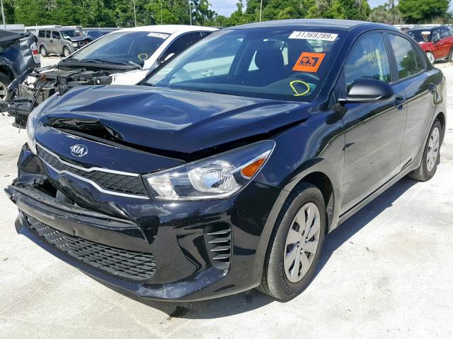 3KPA24AB8JE071607 - 2018 KIA RIO LX BLACK photo 2