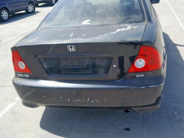 1HGEM21134L078839 - 2004 HONDA CIVIC DX V BLACK photo 9