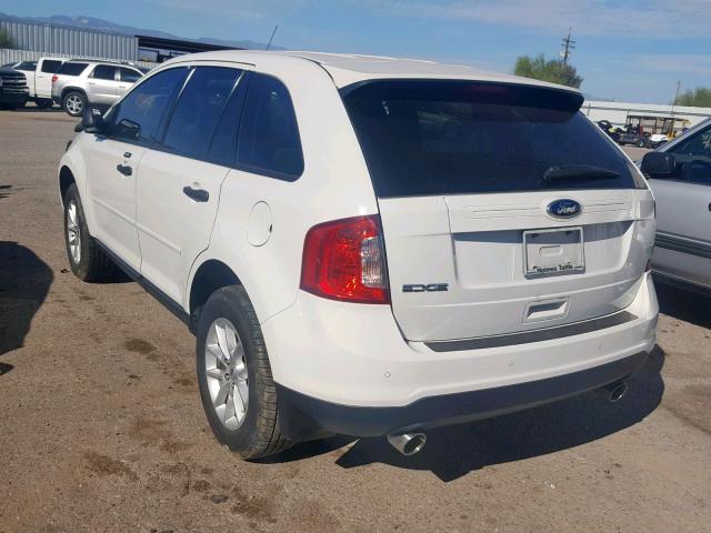 2FMDK3GC3DBC81983 - 2013 FORD EDGE SE WHITE photo 3