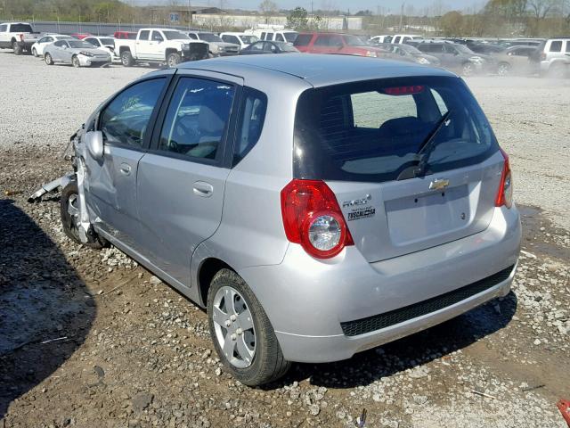 KL1TD66E29B351234 - 2009 CHEVROLET AVEO LS SILVER photo 3