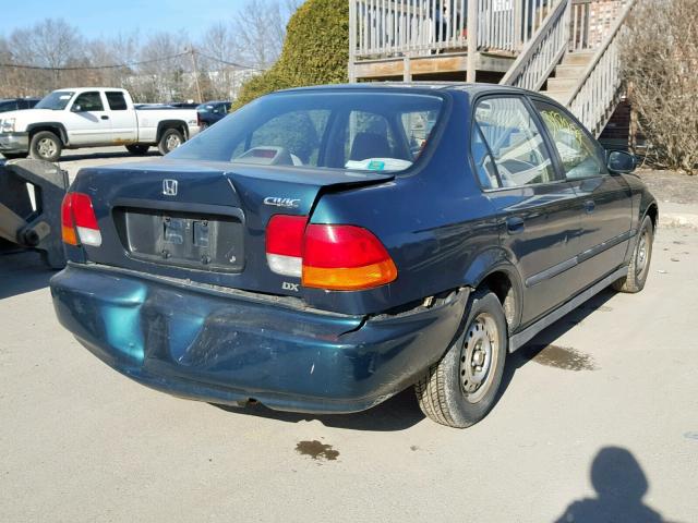 1HGEJ6621TL026285 - 1996 HONDA CIVIC DX GREEN photo 4