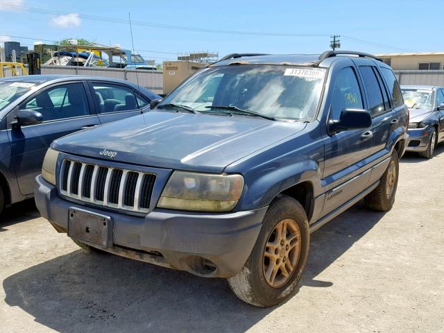 1J4GW48S54C175479 - 2004 JEEP GRAND CHER BLUE photo 2